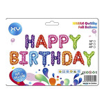 Φουσκωτό Μεταλλιζέ Happy Birthday Ύψος γραμμάτων=41cm