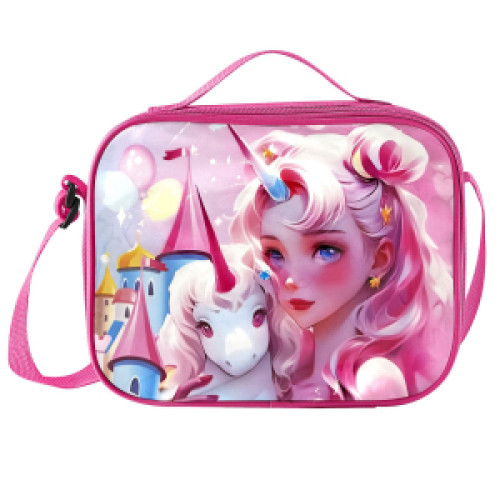 Ισοθερμικό Τσαντάκι Φαγητού Κοπέλα & Μονόκερος 24x18x9cm