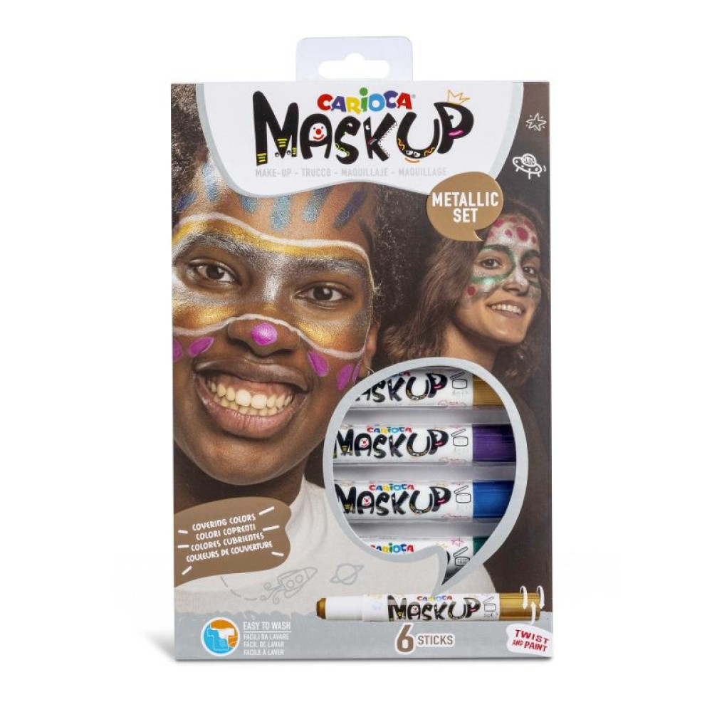 ΚΡΑΓΙΟΝ CARIOCA MASKUP 6 χρωμ. METALIC