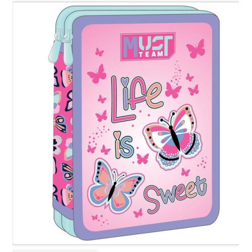 Σχολική Κασετίνα Διπλή Γεμάτη Must Team Life Is Sweet