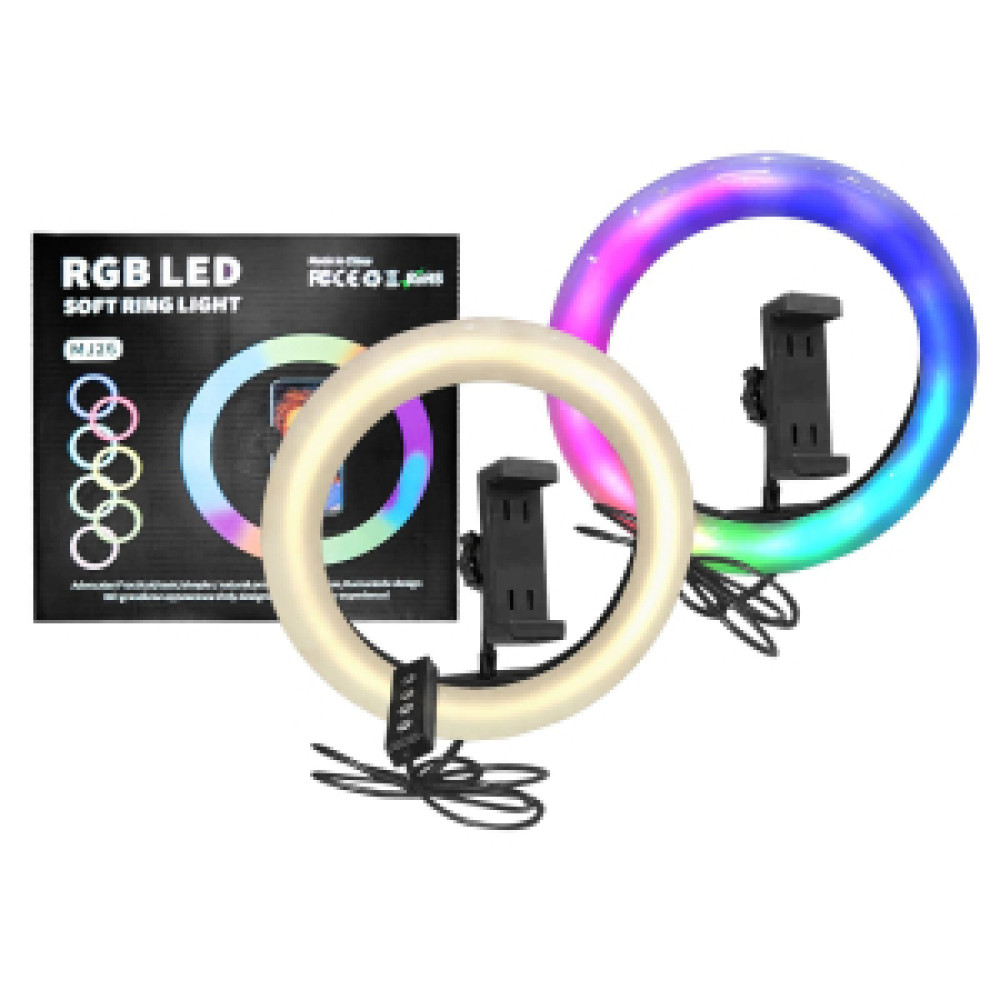 Φωτιστικό Δαχτυλίδι με USB LED Λευκό & Πολύχρωμο φως ø20cm