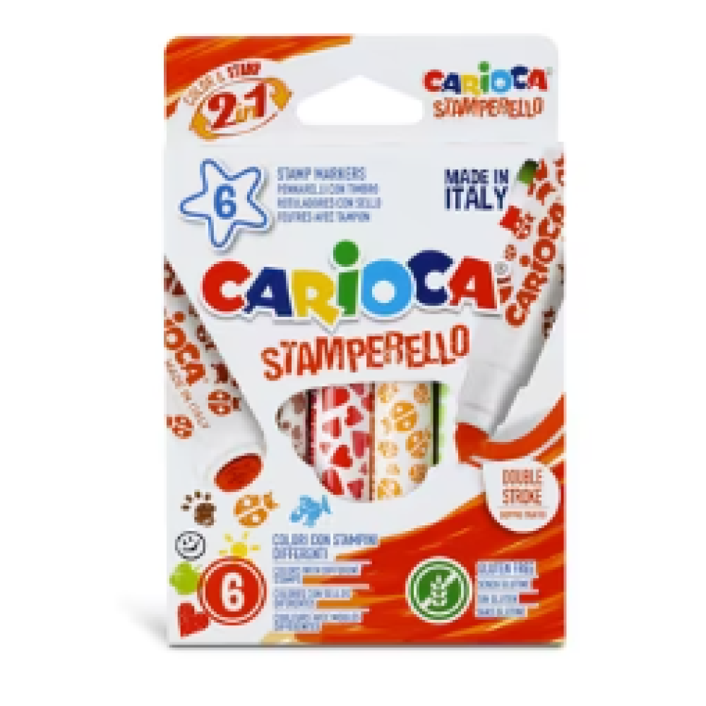 ΜΑΡΚΑΔΟΡΟΙ CARIOCA STAMPERELLO 6 χρωμ.