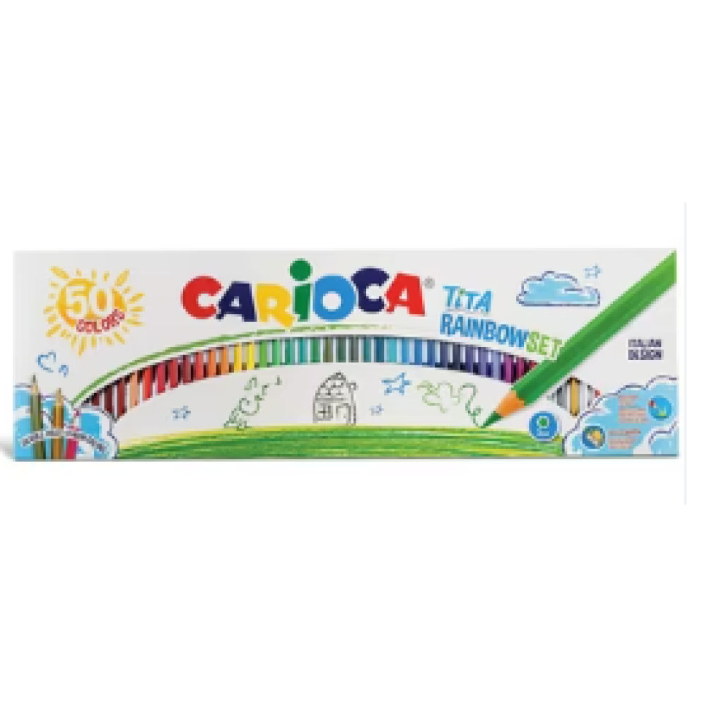 CARIOCA  ΚΡΑΓΙΟΝ ΧΡΩΜΑΤΙΣΤΑ CARIOCA ΤΙΤΑ RAINBOW SET 50χρωμ.