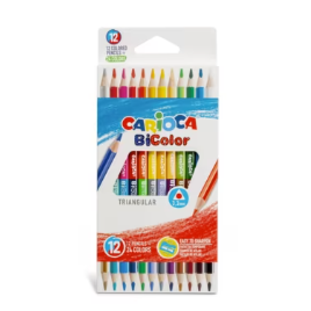 ΚΡΑΓΙΟΝ ΞΥΛINA CARIOCA BICOLOR 12 τεμ.(24 χρωμ.)