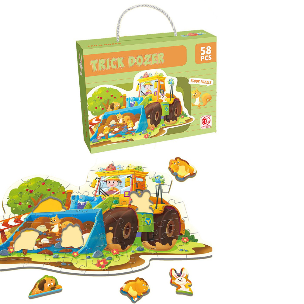 Παζλ πατώματος 58 τεμ μπουλντόζα 23x18x6cm