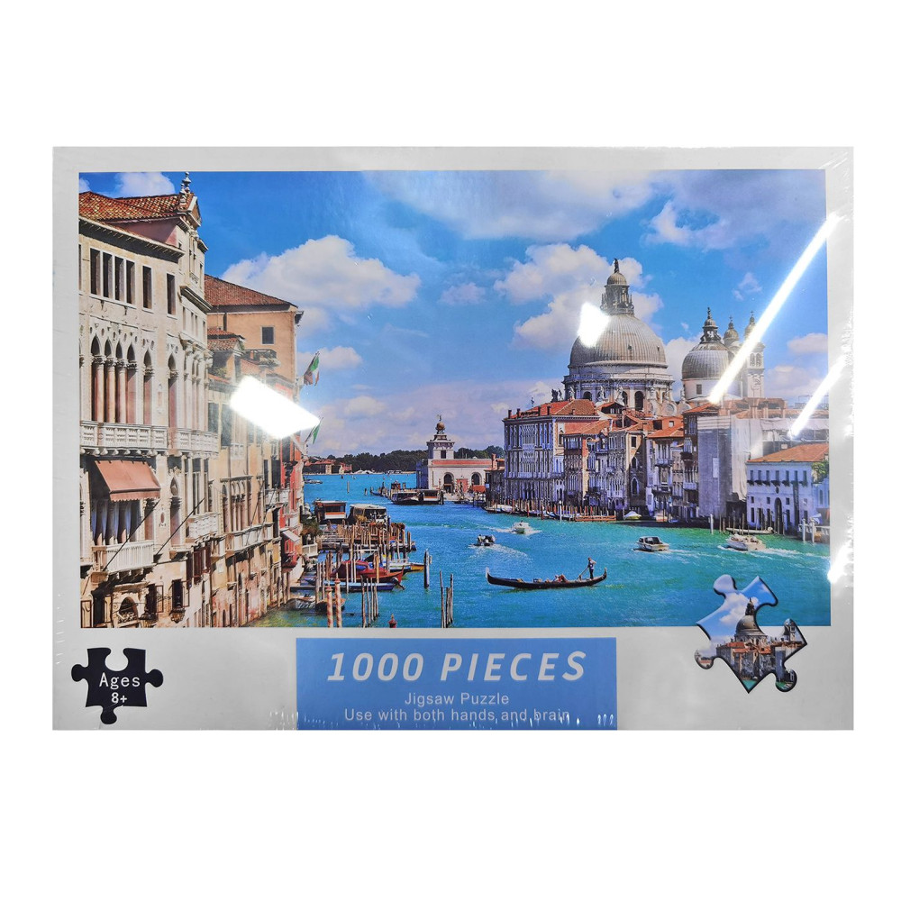 Παζλ 1000 τεμ βενετία Κουτί= 29x21x5cm, παζλ= 75x50cm