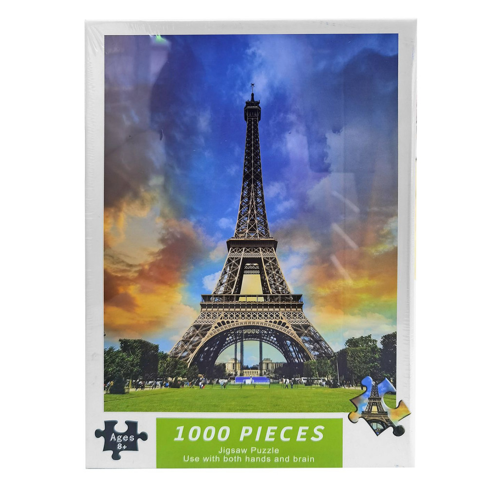 Παζλ 1000 τεμ πύργος του Άιφελ Κουτί= 29x21x5cm, παζλ= 75x50cm