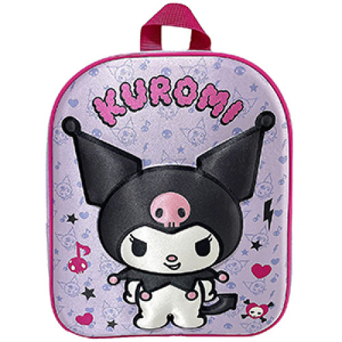 Τσάντα Πλάτης Νηπίου Kuromi 3d 31cm