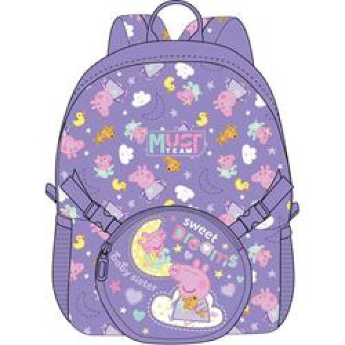 Τσάντα Πλάτης Νηπίου Peppa Pig Must Team 1 Θήκη με Αποσπώμενο Τσαντάκι Μέσης - Ώμου